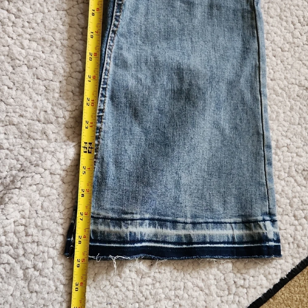 LOVE CULT DENIM Classic Blue Flare Leg High Rise Jeans  Sz 5 Y2K retro NWT - Picture 14 of 16